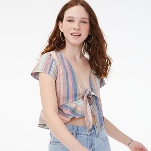 Aeropostale New With Tags Ruffle Stripe. Shirt Size XS